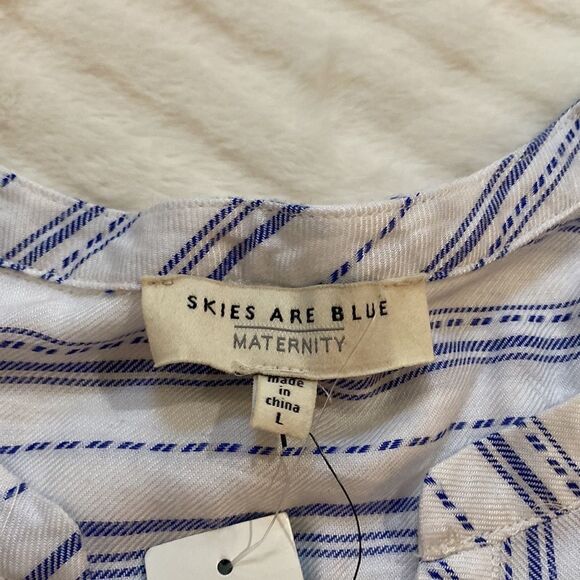 NWT Skies Are Blue Striped Maternity Top - Picture 7 of 15